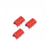 TE Connectivity 7-215079-6 Micro-MaTch Connector, 6P, 1.27mm Pitch, Red, Top Entry Female Header, Original